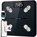 Etekcity Smart Scale for Body Weight FSA HSA Store Eligible, Bathroom Digital Weighing Scale with BMI, Body Fat, Muscle Mass, Accurate Bluetooth Home User Health Equipment Sync Apps (Black)