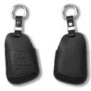 Jayanes Genuine Leather Key Fob Cover Compatible with Chevy Equinox Traverse Blazer EV GMC Terrain 2025 2024 and Buick Envision 2025-2021 Key Fob Case with Keychain & Lanyard (5 Buttons, Black)