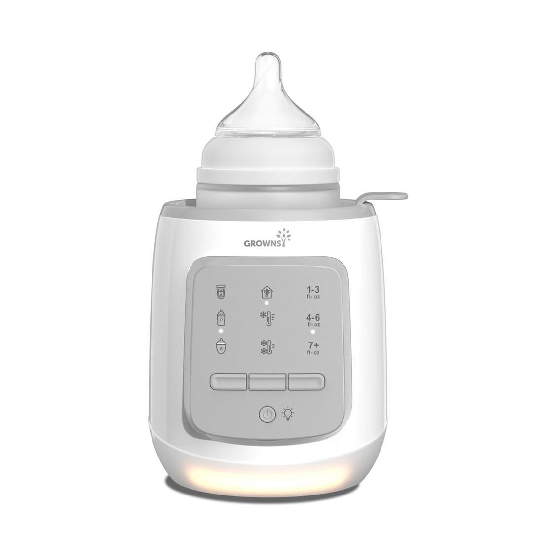 GROWNSY Bottle Warmer, 9-in-1 Water Bath Nutri Baby Bottle Warmer, Fast & Easy Milk Warmer for Breastmilk& Formula, Auto Timer, Defrost, Steri-lize, Warms Baby Milk to Body Temp and Maintain Nutrients GROWNSY Bottle Warmer, 9-in-1 Water Bath Nutri Baby Bottle Warmer, Fast & Easy Milk Warmer for Breastmilk& Formula, Auto Timer, Defrost, Steri-lize, Warms Baby Milk to Body Temp and Maintain Nutrients