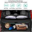 Powerty Retractable Cargo Cover for Ford Bronco Accessories 2025 2024 2023 2022 2021 4-Door Soft Hard Top, Rear Trunk Cargo Cover Security Shield Shade(Not for Bronco Sport & Bronco 2-Door)