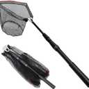 Fishing Net Fish Landing Net Collapsible Fish Net with Anti-Slip Telescoping Alluminum Pole Handle for Kids Adults in Saltwater Freshwater Multi-Size Extending to 31-51inch