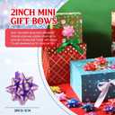 200 Pcs 2 inch Small Star Bows for Gift Wrapping Polka Dot Stripes Multicolor Present Christmas Self Adhesive Bows for Birthdays Parties Weddings Baby Showers