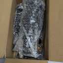 9 inch / 22cm Wooden Furniture Legs with Casters Wheels, Pack of 4 Classic Black Solid Wood Round DIY Replacement Bun Feet for DIY Project Sofa Couch Cabinet Ottoman Bed Riser