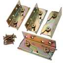 Bed Rail Brackets - Wooden Bed Frame Hardware - Heavy Duty Non-Mortise Bed Rail Fittings - Set of 4 (Screws Included)