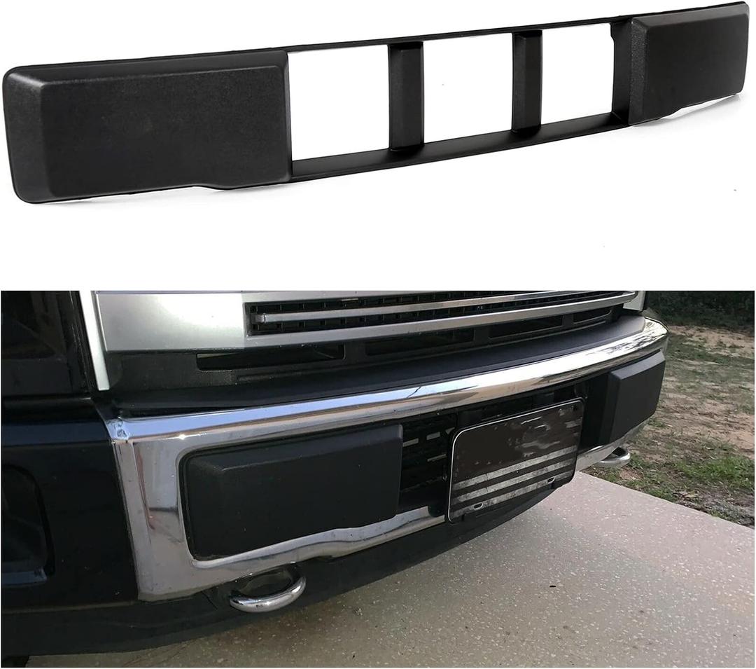 ECOTRIC Lower Grille Compatible With 2015-2017 Ford F-150 F150 Front Bumper Lower Grille Trim Panel Black Replacment for FL3Z-17E810-CA (Normal)