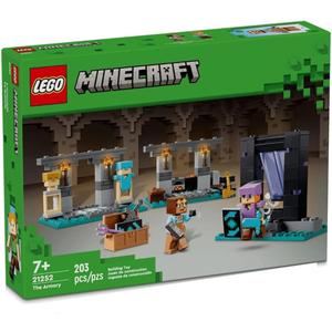 LEGO Minecraft The Armory Building Set, Includes Popular Minecraft Figures Alex and Armorsmith, Action Toy for Gamers and Kids, Gift for Boys and Girls 7 Years Old and Up, 21252
