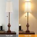 Buffet Table Lamps Set of 2,28" Tall Skinny Brown Resin Living Room Lamp