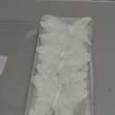 10 PCS White Feather Butterfly Glitter Butterflies Ornaments Clips on for Spring Christmas Tree Crafts Flower Bouquets Fairy Garden Wedding Home(White)