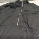 Women's Half Zip Sweatshirts Fleece Stand Collar Long Sleeve Thumb Hole Oversized Pullovers with Pockets (Black, M)