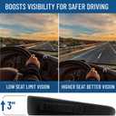 Everlasting Comfort Memory Foam Car Seat Cushion - Tailbone Pain Relief, Driving Seat Cushion for Short People - Office, Wheelchair, Gaming Chair, Travel - Non-Slip, Washable Cover