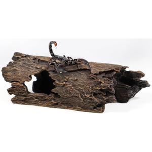 Fish Tank Decorations - Large Aquarium Decorations Air Bubbler Tree Fish House for Betta Hideout Caves Buddha Decor Temple Ruins Arched Betta Fish Accessories Reptile House Shelter Decor (Wood A-L)