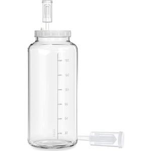 2 Gallon Glass Jar with Airtight Lid, Wide Mouth Wine Making Supplies with 2 Airlocks(7600ML), Pickle Jar, Gallon Fermentation Jar with Clear Scale Marks for Home Brew, Kombucha, Cider, Beer