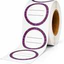 2 x Canning Labels Dissolvable Stickers for Mason Jars and More (2" Round 200/roll) Canning Supplies Washes Off in Seconds Like Magic - Jar Labels Homemade Jam, Jelly, and More (Eggplant)