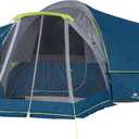 Ozark Trail 10-Person Family Camping Tent with 3 Rooms and Screen Porch, Blue