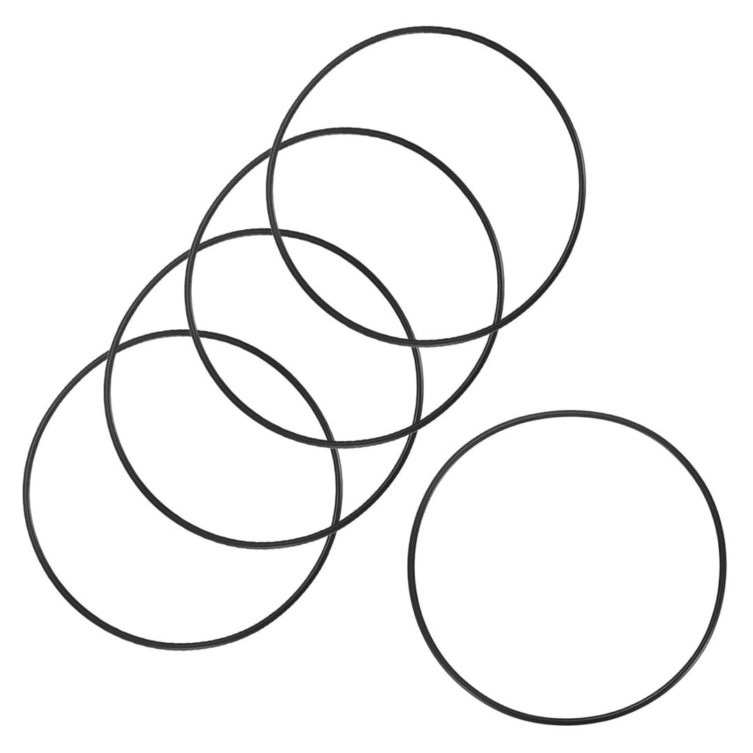 M METERXITY 5-Pcak Nitrile Rubber O-Rings, 152mm ID, 160mm OD, 4mm Width, Metric Sealing Washer Gasket for Automotive Machine Plumbing/Faucet/Air or Gas Connections, Resists Oil and Heat