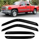Window Rain Guards Compatible Crew Cab 09-18 Dodge Ram 1500 2010-25 Dodge Ram 2500 3500 Mega Cab 4PC Window Visors Vent Shade Deflector