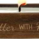 Pavilion Gift Company - Friends 9 oz - 100% Soy Wax Decorative Wooden Dough Bowl Candle Scent: White Jasmine