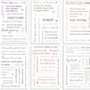 48 Sheets Inspirational Quotes Stickers Aesthetic Sayings Decal Motivational Words Handwritten Letters Gift for DIY Crafts Journaling Scrapbook Planner Appreciation Supplies, 8 Styles (Colorful)