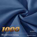 LBRO2M 1000 Thread Count 100% Cotton Sheets Set,King Size Bed Sheet 4 Piece Sets,Long Staple,16 Inches Deep Pocket,All Season,Bedding Super Soft Comforterble Breathable,Sateen (Navy Blue)
