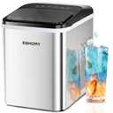 EUHOMY Nugget Ice Maker Countertop, Ready in 8 Mins, 35lbs/24H, Self-Cleaning, Portable Ice Makers Machine with Ice Scoop & Basket, Sonic Ice Maker with Chewable Pellet Ice for Home/Party/RV/Camping (Silver)
