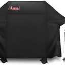 Kingkong Gas Grill Cover | Fits Weber Genesis E & S Series, Char-Broil 4 Burner | Includes Grill Brush, Tongs & Thermometer