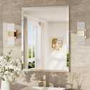 TokeShimi 24x32 Beveled Bathroom Mirror Frameless, Tempered Rectangle Bathroom Vanity Mirror Beveled with 1" Beveled Edge, Shatterproof Farmhouse Wall Mirrored for Living Room, Entryway, Restroom