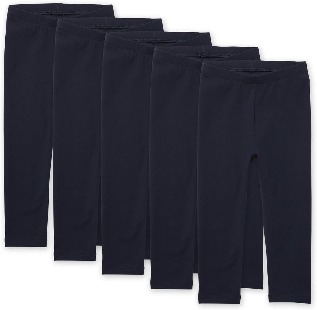 The Children's Place Baby Girls' and Toddler Essential Leggings (5T, Tidal 5-pack)