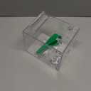 kathson Acrylic Bird Cage Bath Box,Parrot Hanging Tube Shower Box Birds Bathtub Cage Accessory with Water Injector Feeding Spoon for Small Pet Canary Lovebird Budgies Parakeets Cockatiel Conure(3 Pcs)