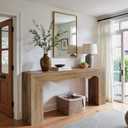 Tribesigns 63" Farmhouse Console Table, Wooden Couch Table Behind Sofa with Storage, Long Entryway Sofa Station, Narrow Console Stand with Base, Hallway Stand for Entryway, Living Room (Brown)