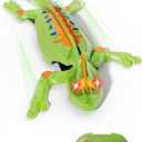 Glow-in-The-Dark Wall Climbing Chameleon, Remote Control Car Kids Toys with Rechargeable Indoor Wall Crawler Robot Geckos Toys Gifts for Boys & Girls Ages 3 & Up (Green)