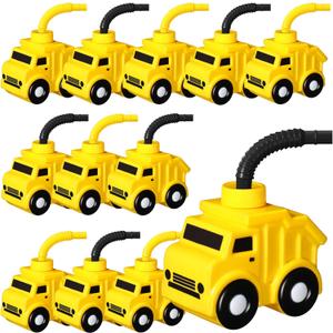 Tanlade Construction Truck Cups Set Truck Party Plastic Cups Bulk Construction Birthday Party Supplies Construction Themed Party Favor for Kids Construction Birthday Party Decorations(12 Set)