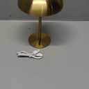 Portable LED Mushroom Table Lamp, Cordless Desk Night Light with 5200mAh Rechargeable Battery, Stepless Dimming Small Lamp with 3 Colors and Brightness Control for Bedroom/Patio/Bar/Coffee shop (Gold)