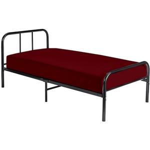 Cot Fitted Sheet 30 x 75, 100% Egyptian Cotton, 1 PC Cot Size Bottom Sheet Only, Perfect for Narrow Twin, Camp Bunk, Army Cots, Trifold Mattress, Camping Cot, Guest Bed Replacement(Burgundy)