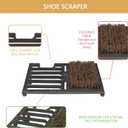 Boot Brush Scraper Outdoor, Heavy Duty Cast Iron Boot Scrubber and Shoe Cleaner with Stiff Bristles, Vintage Rustic Boot Scrapers with Brushes for Entryway, Porch, Garden, Garage