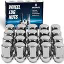 20 Pcs M14x1.5 Lug Nuts Chrome Compatible with Wrangler Gladiator Cherokee Grand Ram 1.46 Inch 7/8 Hex OEM Factory Style Large Acorn Seat Wheel Lug Nuts