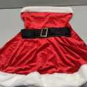 RSLOVE Women Christmas Lingerie Set 3 Piece Sexy Santa Babydoll Red Chemise with Belt and Cuffs (Small)