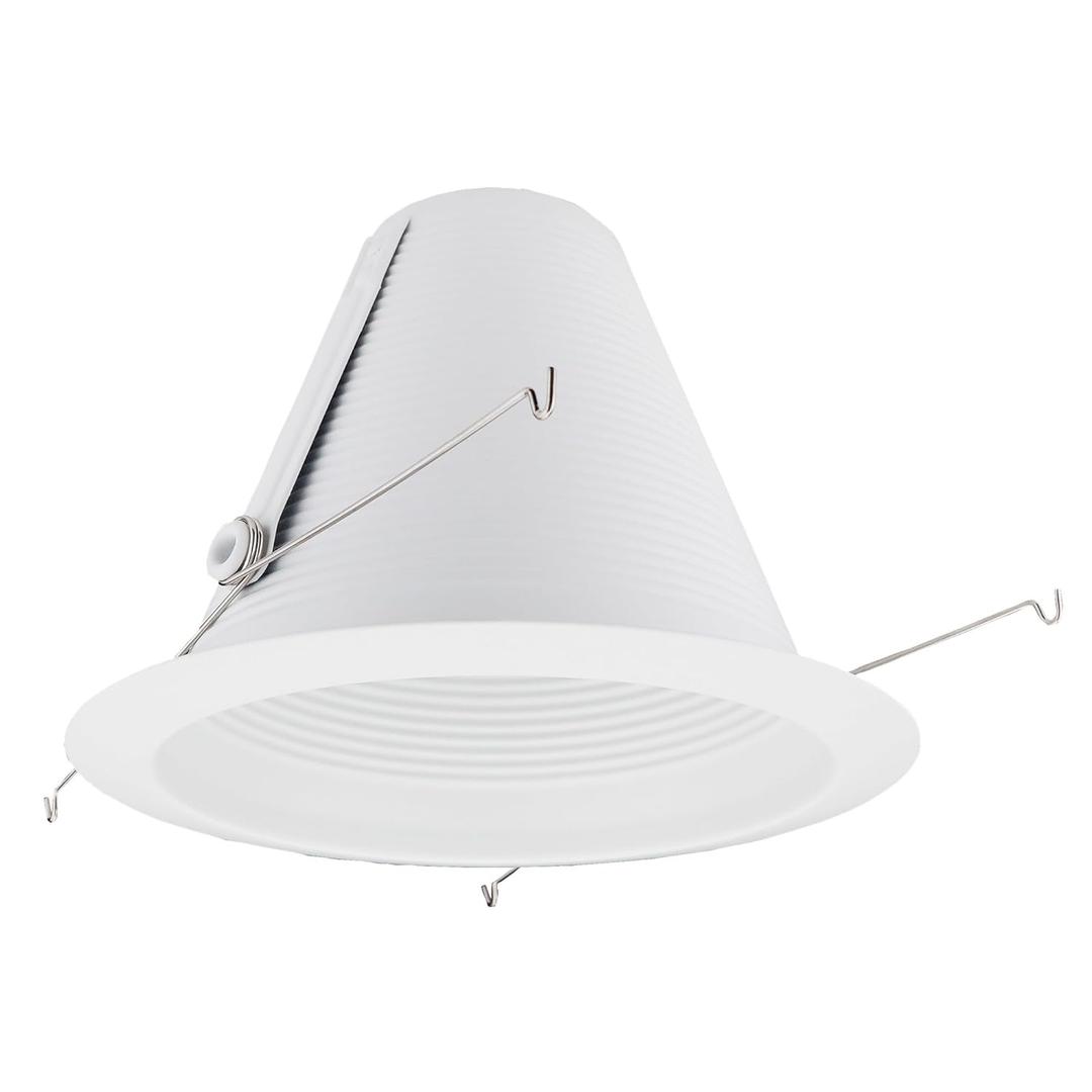 ELCO Lighting 6 inch Air Tight Baffle Metal Baffle Cone with Torsion Springs Trim, Pack of 6, Recessed Light Trim