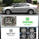 17" Hubcaps Wheel Covers for 2010-2012 Ford Fusion, ABS Hubcap Replacement for 10-12 Fusion Set of 4, 17 inch Sliver