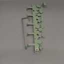 Eucalyptus Over The Door Hooks Hanger Wall Mount Towel Hanger Door Holder Organizer 5 Hooks Kawaii Farmhouse Rustic Coquettish Style Decor for Bedroom Bathroom Towel Hat Clothes (Sage Green)