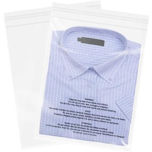 8" x 10" (500 Count) Self Seal Clear Poly Bags with Suffocation Warning for Packaging, Shipping, Clothing, Shirts & FBA - Resealable Adhesive