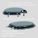 Elongated Toilet Seat Wood Toilet Seat Prevent Shifting with Zinc Alloy Hinges American Standard Size Toilet Seat Easy to Install also Easy to Clean(Elongated,Navy Black Blue)
