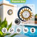 Indoor Outdoor Thermometer Hygrometer, Vintage Sun Moon Wall-Mounted Thermometer Waterproof Decorative Outdoor Thermometers for Patio Yard Garden Living Room, No Batteries Required