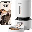 PETLIBRO Automatic Cat Feeder with Camera, 1080P HD Video with Night Vision, 5G WiFi Pet Feeder with 2-Way Audio, Low Food & Blockage Sensor, Motion & Sound Alerts for Cat & Dog Single Tray (White)