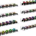 Upsimples 8 Pack Acrylic Shelves Wall Organizer and Storage, 15" Display Shelf for Figure, Toy Cars, Perfume, Kids Bookshelf for Bedroom, Nursery, Craft Room, Clear