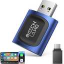 2026 Upgraded 2-in-1 Wireless CarPlay Adapter & Android Auto Wireless Adapter, Bluetooth Car Adapter for Wired to Wireless, Fast & Stable Auto-Connect, 5G WiFi & BT 5.4, Plug & Play (USB-C/A)