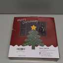 8 Christmas Star Tree Topper Silver Glittered Hollow 3D Christmas Tree Star Topper Built in 10 Bulbs String Lights Treetop Plug in (4 Bulbs 2 Fuses Spare) for Holiday Decor Tree Decorations