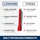 5mm PVC Jump Rope for Fitness | Adjustable Indoor/Outdoor Skipping Rope with Unbreakable Handles | Ultra-Strong PVC & White Grips (Scarlet Red)