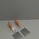 Newtay 2 Pieces Small Brownie Cookie Spatula Metal Stainless Steel Spatula with Wooden Handle for Kitchen Cooking Chef Baking Scraper Turner, 2.5 x 8.2 Inch