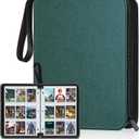 Homthy 900 Pockets Card Binder, Trading Card 9 Pocket Durable Card Holder Album, Baseball Card Protectors for Yugioh, MTC,TCG, Game Cards, Sports Cards (Cyan)