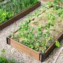 MorningRo 12 Pack Raised Garden Bed Corner Brackets with Securing Lip Fits Lumber up to 2" x 12" Metal Garden Corner Bracket for Wood Frame Bed 4.7" L x 2" W x 10.5" H